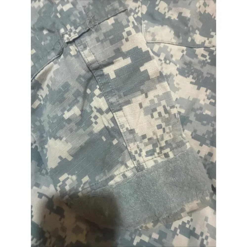 Shirt Coat U.S. Army Combat Military Top Digital Large Short Camo Full Zip M